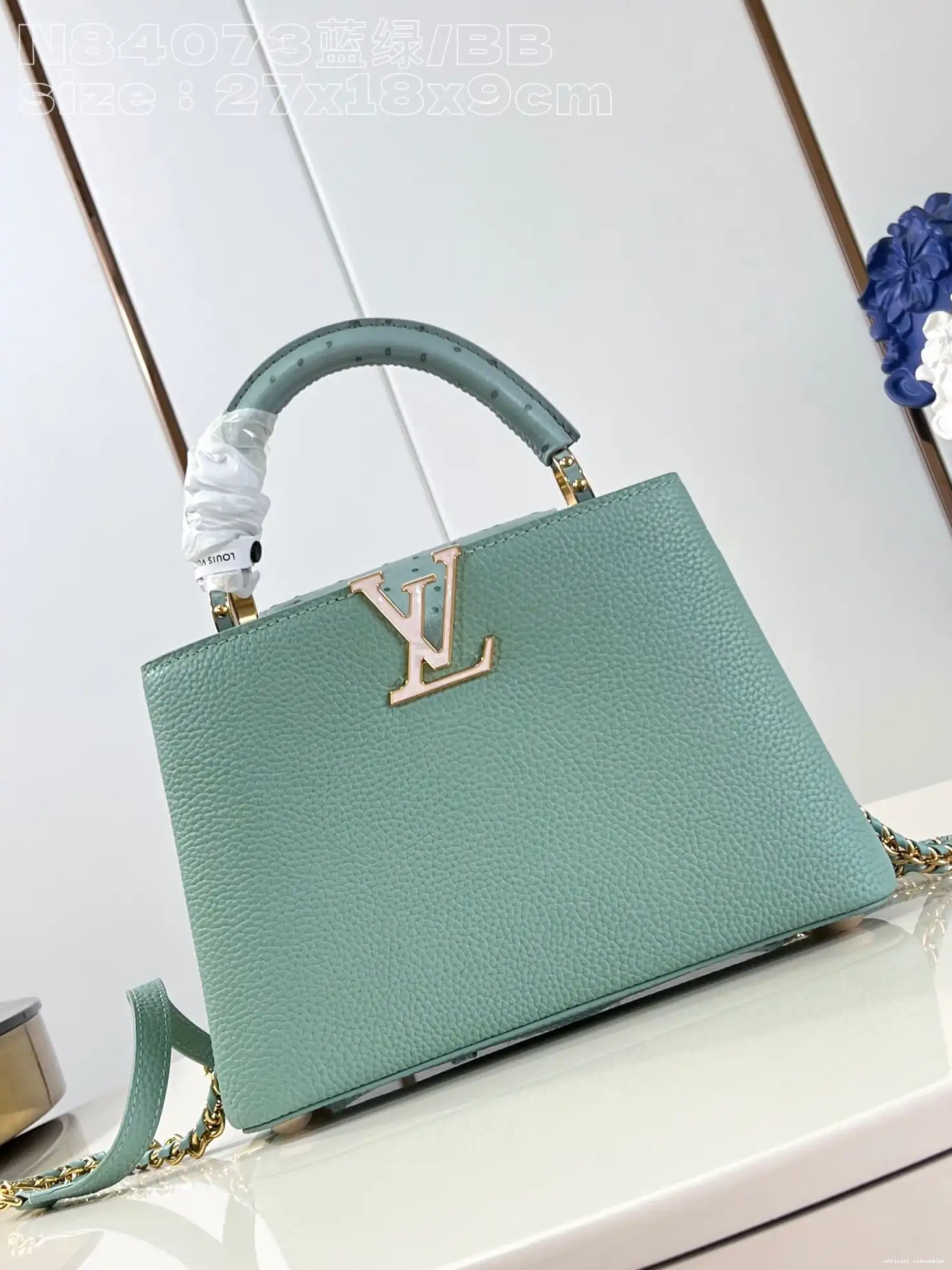 Official oldcobbler LOUIS VUITTON BB-29*16.5*9CM CAPUCINES 0616